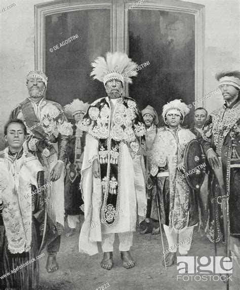 The Emperor Of Ethiopia Menelik Ii 1844 1913 With The Heir To The