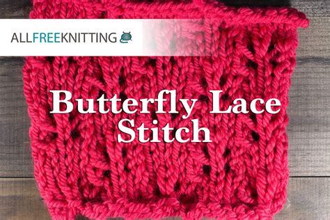 How To Butterfly Lace Stitch Lace Stitch Stitch Knitting