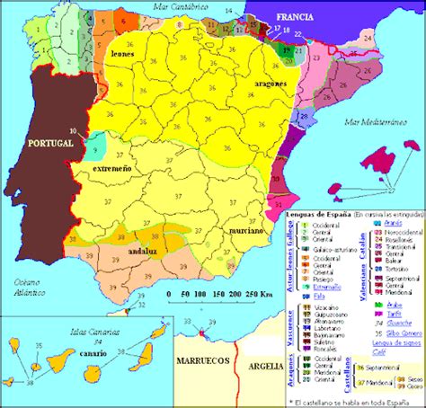 Languages And Dialects Of Spain Language Map Map Historical Timeline