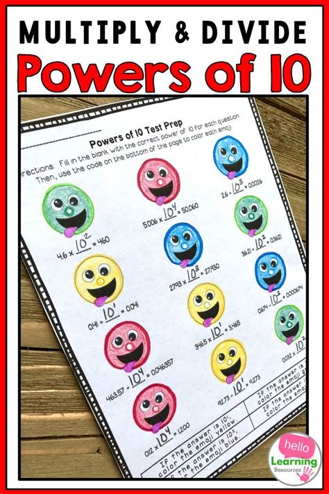 Powers Of 10 Worksheets Powers Of 10 Math Coloring Worksheets