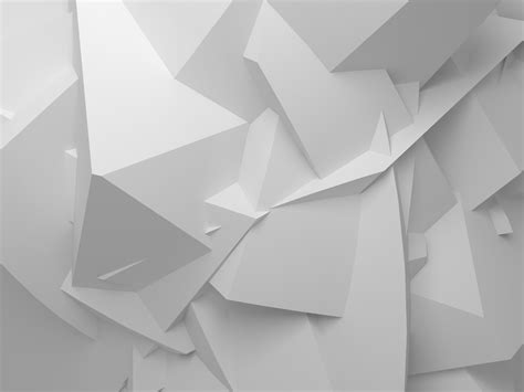 Abstract White Digital 3d Chaotic Polygonal Background Jinxbot 3d