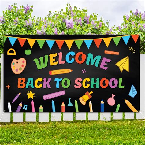 Buy Kmuysl Welcome Back To School Banner Extra Large Fabric 79 X 40
