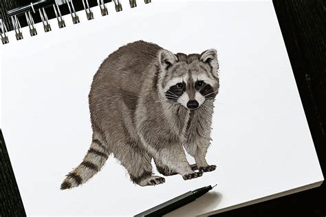 How To Draw A Raccoon Draw A Mischievous Raccoon Sketch