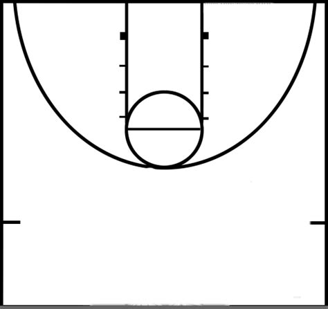 Basketball Half Court Template Clipart Best Clipart Best