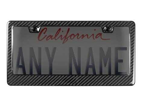 Real Carbon Fiber Tinted License Plate Cover Carbon Fiber Gear