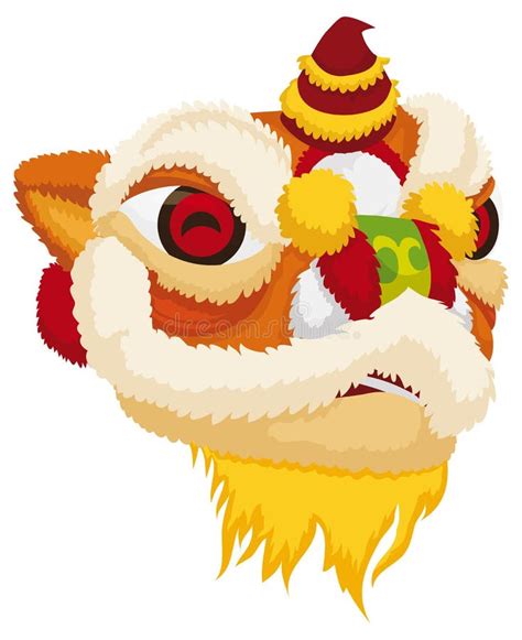 Chinese Lion Dance Head Illustration Stock Illustrations 489 Chinese