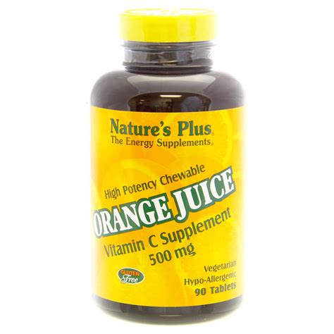 It is necessary for the growth, development, and repair of tissues. Orange Juice Vitamin C Supplement 500 mg | Nature's Plus