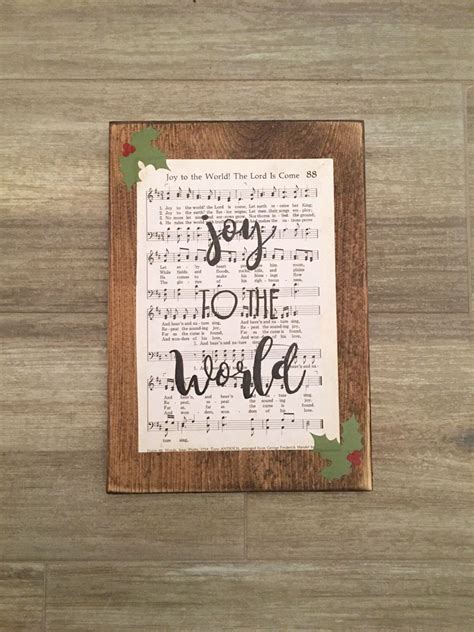 Joy To The World 8x10 Christmas Hymn Boards Wood Sign Hand Painted