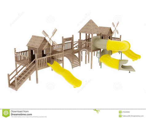 Wooden Playground Stock Illustration Illustration Of Active 21942609