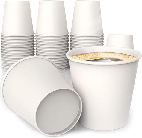 6 Oz All Purpose White Paper Cups 50 Ct Hot Beverage Cup For Coffee