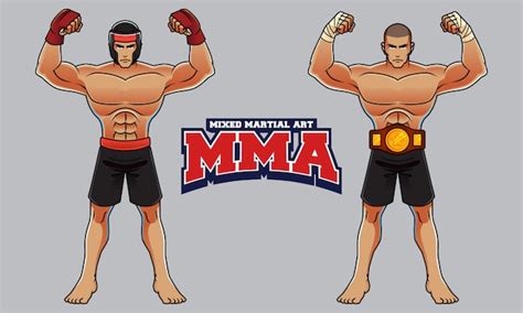 Premium Vector Mixed Martial Art Athlete Character