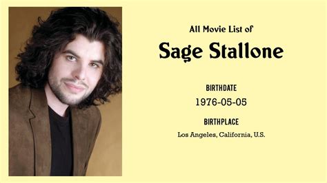 Sage Stallone Movies List Sage Stallone Filmography Of Sage Stallone