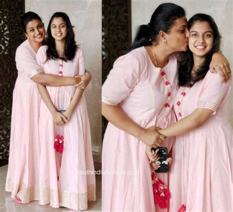 Roja And Her Daughter Twinning In Pink Outfits South India Fashion