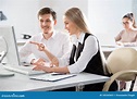 Business People Working with Computer Stock Image - Image of caucasian ...