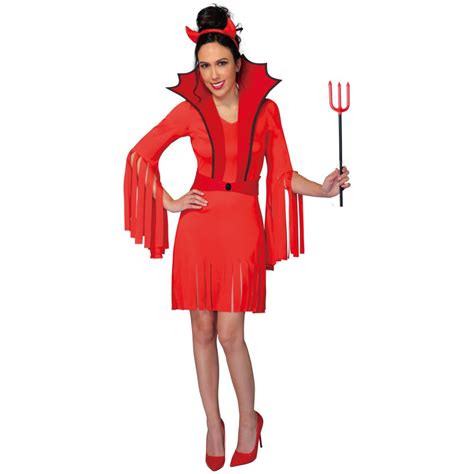 Halloween Adult Red Hot Devil Dress With Headband For Cosplay Parties Ebay