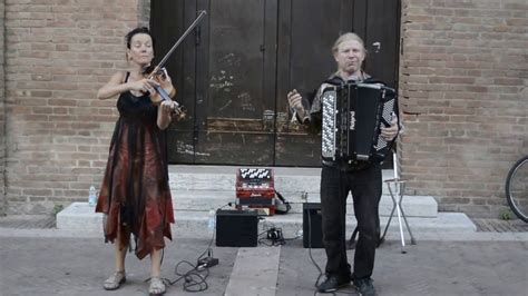 A Russian Couple Musicians Playing To Violin And Accordion Youtube