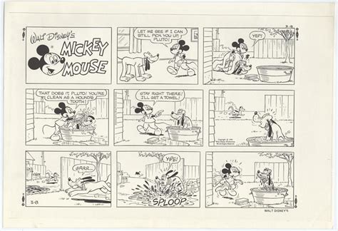 Disney Mickey Mouse Sunday Comics Original