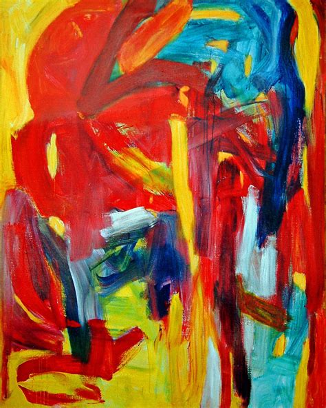 1993 Fathers Must Die Abstract Expressionist Painting On Canvas