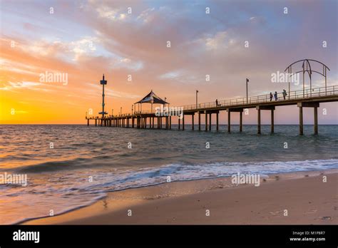 A Vibrant Sunset At Brighton Jetty In Brighton Adelaide South