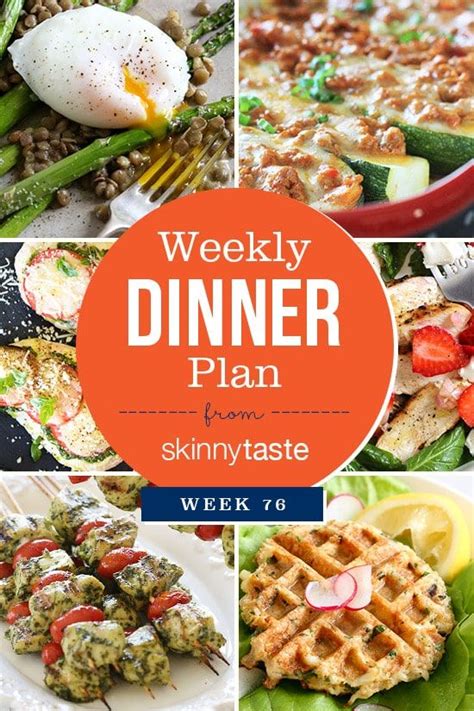 Skinnytaste Dinner Plan Week 76 May 20 201 Dinner Planning Weekly