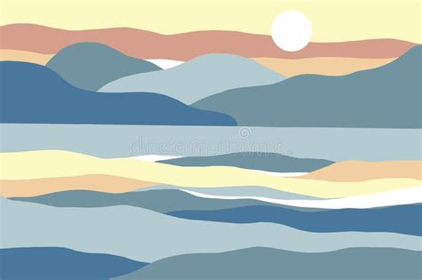 Abstract Landscape Nature Sea Waves Sky Sun River Sea Rock