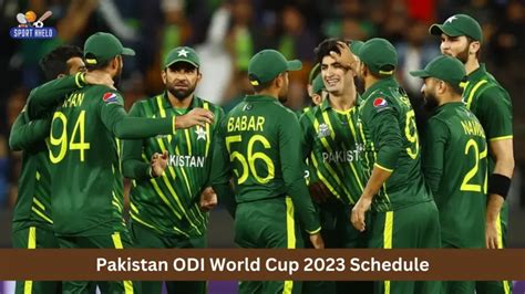 Pakistan Odi World Cup 2023 Schedule Fixtures Match List Dates En