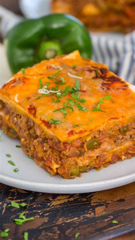 Taco Lasagna Is Full Of Flavors Cheesy And Delicious This Is The Perfect Combination Of