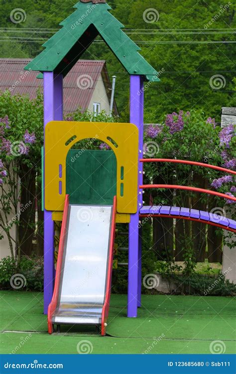 Swings And Slides In The Park For Children Childrenand X27s Playgroun
