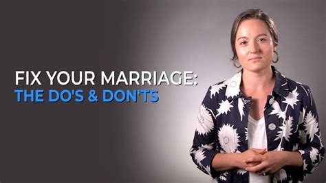 Fix Your Marriage The Dos And Donts Youtube