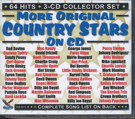 various artists more original country stars on cd 3 cd set country music usa