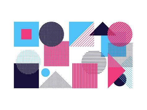 Abstract Geometric Shapes Simple Minimal Background