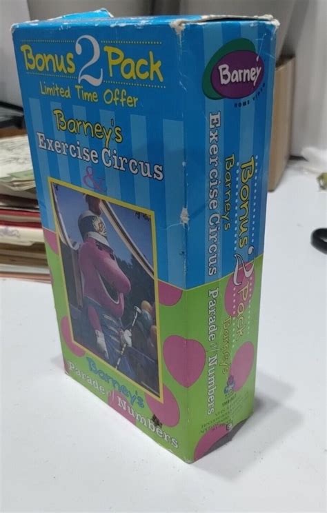 Barney Exercise Circus Parade Numbers Sing Along Bonus 2 Pack Vhs Video