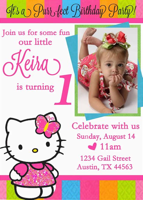 Editable 1st Birthday Invitation Card Free Download Free Personalized