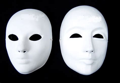 Thicken Diy Plain White Masquerade Masks Women Men Decorative Paper