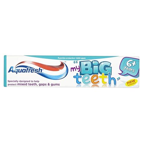 Aquafresh Toothpaste Big Teeth 6 Years Pack Of 6 Uk