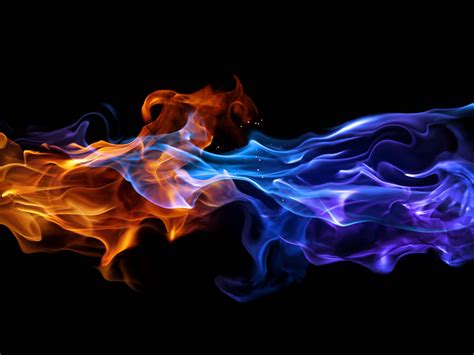 Abstract Fire Wallpaper Hd Download Desktop Red And Blue Flames