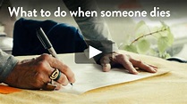 What to do when someone dies – The Good Grief Trust