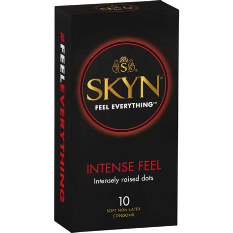 Skyn Intense Feel Dotted Non Latex Condoms 10 Pack Woolworths