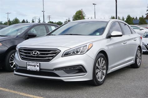 Sonata sport features a more aggressive front grille and bumper, side rocker extensions and side chrome molding. Pre-Owned 2015 Hyundai Sonata 2.4L Sport 4dr Car