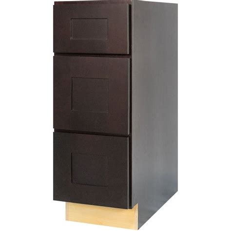 Bathroom vanities with knee drawers in many width sizes, colors and door styles. Everyday Cabinets Dark Espresso Wood 12-inch Shaker ...