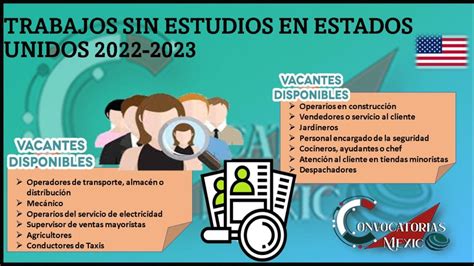 Trabajos Sin Estudios En Estados Unidos Junio