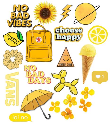 Redbubble Stickers Trendy Yellow 50 Printable Yellow Aesthetic Stickers India S Wallpaper