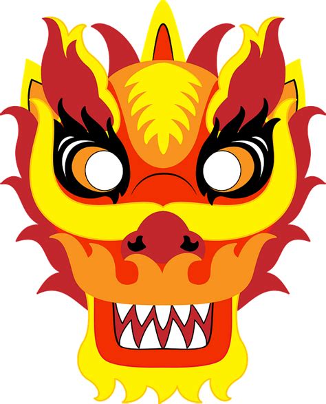 Chinese New Year Dragon Mask Clipart Free Download Transparent Png