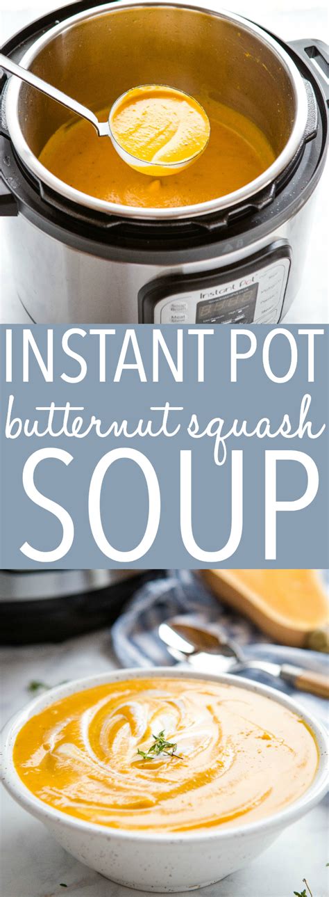 Roasted butternut squash soup is flavorful and easy to make. Instant Pot Creamy Butternut Squash Soup - The Busy Baker