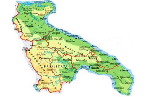 Puglia, cartina stradale puglia, cartine stradali puglia, mappe puglia, mappa puglia, mappe puglia:cartina politica italia con singola regione evidenziata. Cartina della Puglia - Salumeria Torio