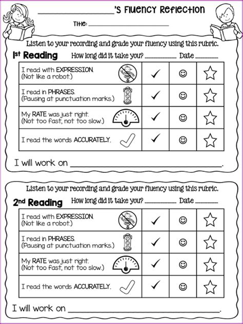 Oral Reading Fluency Assessment 2nd Grade Maryann Kirbys Reading