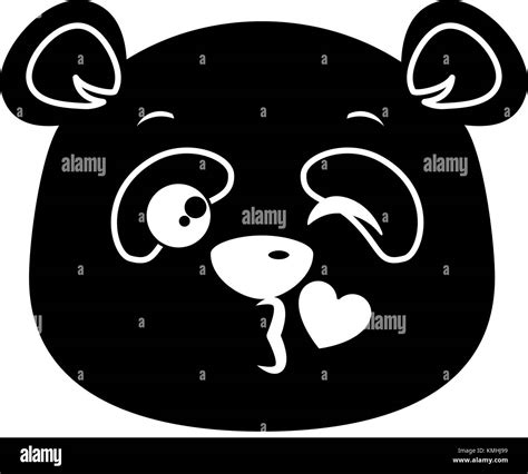 Cute Panda Lovely Emoji Kawaii Vector Illustration Design Stock Vector