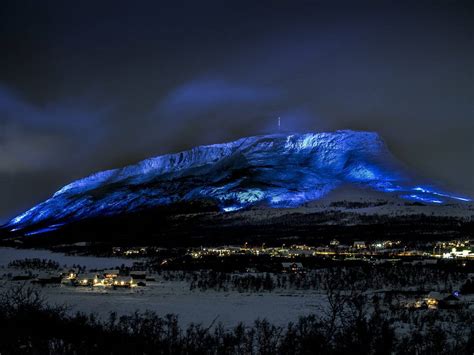 Saana Mountain Was Lit Up Today To Honor The 100th Anniversary Of
