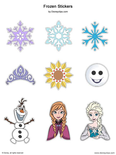 Disneys Frozen Printable Crafts And Activities Cards Stickers