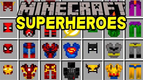 Minecraft Superheroes Mod 100 New Superheroes Batman Deadpool